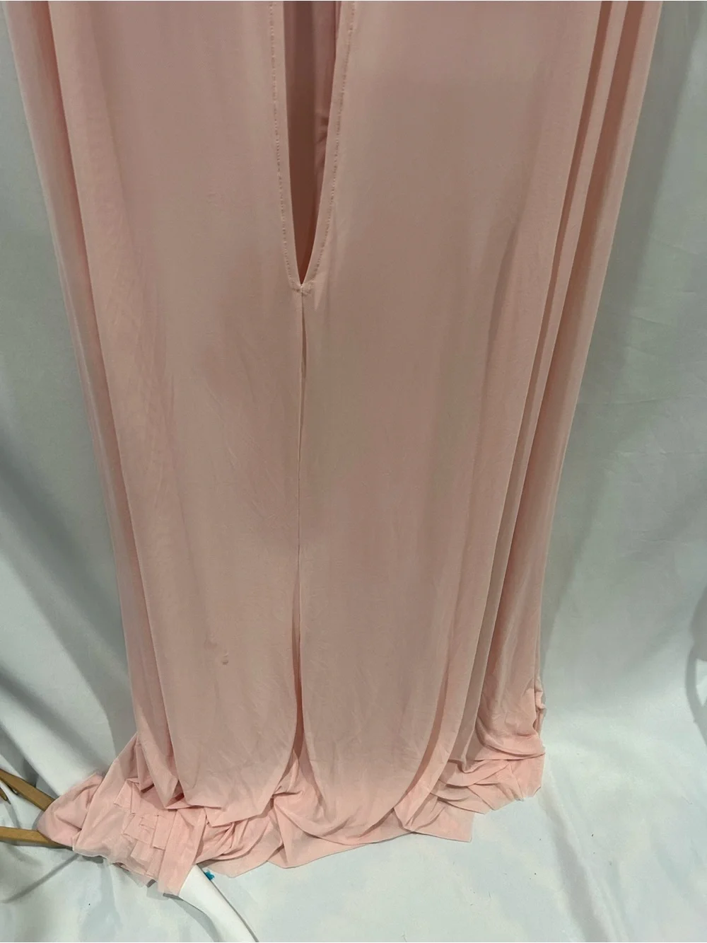 Club L London Blush Pink Maxi Maternity Gown with Cape style name Currant